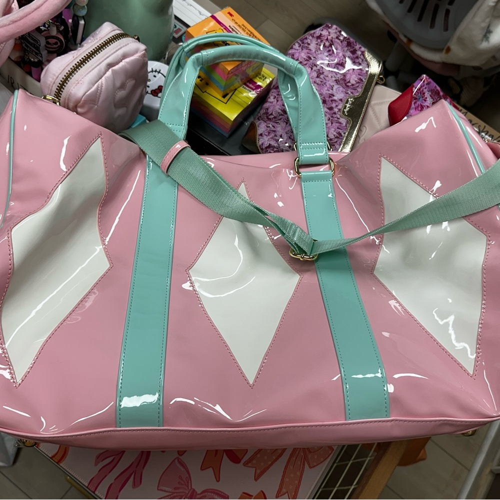 Pink and Mint SCL Diner Duffle Bag